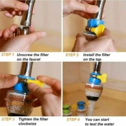 Activated Carbon Water Faucet, Water Faucet Cleaning Purifier, Universal Interface Filter With One Filter Element (3Pcs) -Heating Equipment 100163227 3