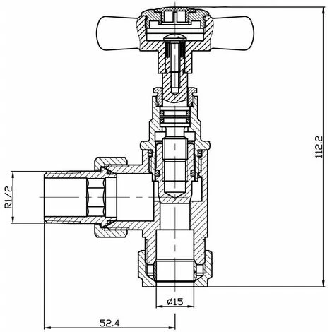 Traditional Angled Heated Towel Rail Radiator Valves Standard Pair Anthracite 7 Traditional Angled Heated Towel Rail Radiator Valves Standard Pair Anthracite - Image 5