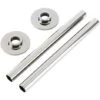 Milano - Modern Chrome Heated Towel Rail Or Radiator Pipe Connector Kit -Heating Equipment 1302404 1