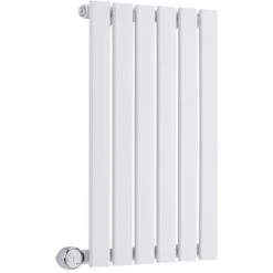 Milano Alpha Electric - Modern White Horizontal Single Panel Radiator - 635mm X 420mm