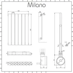 Milano Alpha Electric - Modern White Horizontal Single Panel Radiator - 635mm X 420mm -Heating Equipment 1304554 4