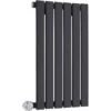Milano Alpha Electric - Modern Black Horizontal Single Panel Radiator - 635mm X 420mm 2 Milano Alpha Electric - Modern Black Horizontal Single Panel Radiator - 635mm X 420mm -Heating Equipment 1304559 1