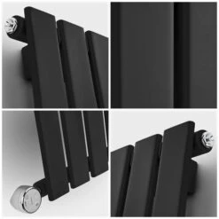 Milano Alpha Electric - Modern Black Horizontal Single Panel Radiator - 635mm X 420mm -Heating Equipment 1304559 3