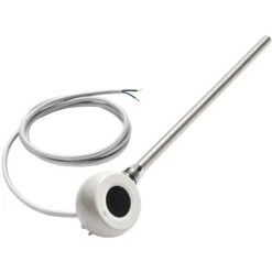 Milano Aruba Electric - Modern White Horizontal Single Oval Panel Radiator - 635mm X 595mm -Heating Equipment 1304579 3