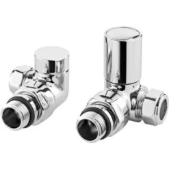 Hudson Reed Corner Radiator Valves Pair Pack - Chrome