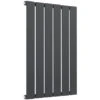 Reina Flat Single Designer Horizontal Radiator 600mm H X 440mm W Anthracite -Heating Equipment 15726007 1
