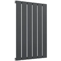 Reina Flat Single Designer Horizontal Radiator 600mm H X 440mm W Anthracite