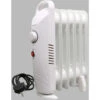 Oil Filled Radiator 6 Fin 800W Mini Electric Portable Heater W/ Thermostat White -Heating Equipment 16063247 1