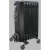 Portable Oil Filled Radiator Electric Heater Thermostat 7 Fin 1500W Gloss Black 2 Portable Oil Filled Radiator Electric Heater Thermostat 7 Fin 1500W Gloss Black -Heating Equipment 16063252 1