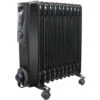 11 Fin Oil Filled Radiator 240V 2500W Electric Portable Heater 3 Heat Thermostat -Heating Equipment 16063258 1