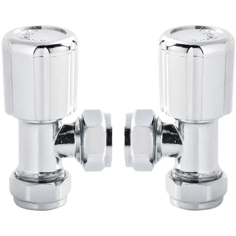 Hudson Reed Angled Radiator Valves Pair - Chrome 3 Hudson Reed Angled Radiator Valves Pair - Chrome