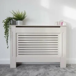 Jack Stonehouse Horizontal Slat Oatmeal Radiator Cover - Small