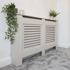 Jack Stonehouse Horizontal Slat Oatmeal Radiator Cover - Large -Heating Equipment 17596902 3