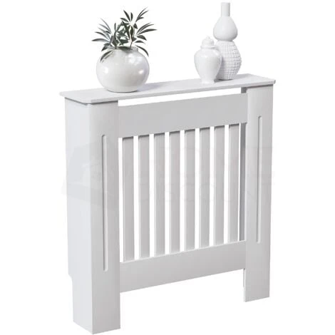 Chelsea Radiator Cover MDF Modern Cabinet Slatted Grill, White, Small 7 Chelsea Radiator Cover MDF Modern Cabinet Slatted Grill, White, Small - Image 5