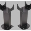 Warmehaus Floor Mounting Brackets For Oval Column Radiator 2PC/Set Black