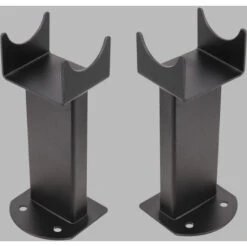 Warmehaus Floor Mounting Brackets For Oval Column Radiator 2PC/Set Black