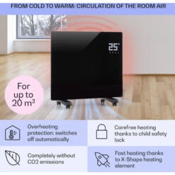 Klarstein Bornholm Single Convection Heater Temperature Sensor 1,000 W 70m² 10 Klarstein Bornholm Single Convection Heater Temperature Sensor 1,000 W 70m² -Heating Equipment 22969393 4