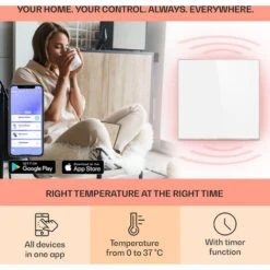 Klarstein Wonderwall Smart Infrared Heating 60x60cm App Control 360W Weekly Timer IP24 -Heating Equipment 22969692 3