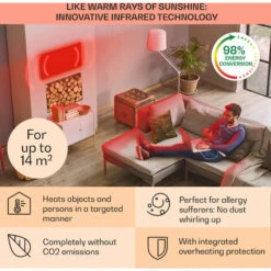 Klarstein Wonderwall Smart Infrared Heating 100x30cm App Control 300W Weekly Timer IP24 10 Klarstein Wonderwall Smart Infrared Heating 100x30cm App Control 300W Weekly Timer IP24 -Heating Equipment 22969693 4