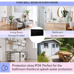 Klarstein Hot Spot Slimcurve Heater 80x40cm 40m² 2000W 5-40 ° C LED IP24 Black -Heating Equipment 22969832 5