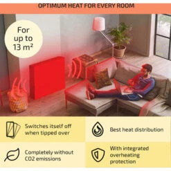 Oneconcept Wallander Oil Radiator 1000W Thermostat Oil Heater Ultra Flat Black -Heating Equipment 22969882 5