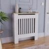 Arlington Radiator Cover MDF Modern Cabinet Slatted Grill, White, Small -Heating Equipment 23464253 1