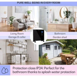 Klarstein Norderney Convection Heater Thermostat Timer 1000W 20m² Black 11 Klarstein Norderney Convection Heater Thermostat Timer 1000W 20m² Black -Heating Equipment 23507090 5