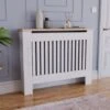 Arlington Radiator Cover MDF Modern Cabinet Slatted Grill, White, Medium 2 Arlington Radiator Cover MDF Modern Cabinet Slatted Grill, White, Medium -Heating Equipment 23670187 1