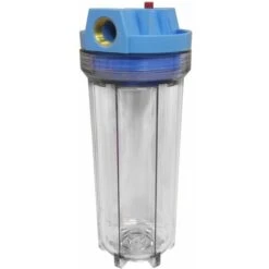10 Standard Clear Water Filter Housing With 3/4 BSP Ports & Pressure Reducing Valve