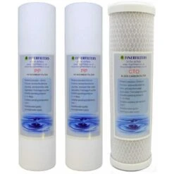 Reverse Osmosis Replacement Filter Pack - To Fit All 10 Standard Housings - 5µm PP Sediment, 1µm PP Sediment, 5µm CTO Carbon Block