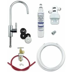 Deluxe Undersink Drinking Water Filter Kit With 1µm (1 Micron) Rated Finerfilters FC02 Filter - Chrome Tap