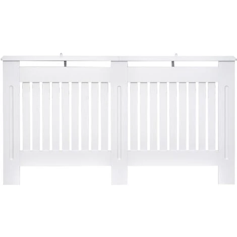 HOMCOM Radiator Cover Painted Slatted MDF Cabinet Lined Grill S/M/L M 3 HOMCOM Radiator Cover Painted Slatted MDF Cabinet Lined Grill S/M/L M