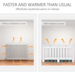 HOMCOM Radiator Cover Painted Slatted MDF Cabinet Lined Grill S/M/L M 10 HOMCOM Radiator Cover Painted Slatted MDF Cabinet Lined Grill S/M/L M -Heating Equipment 2679930 4