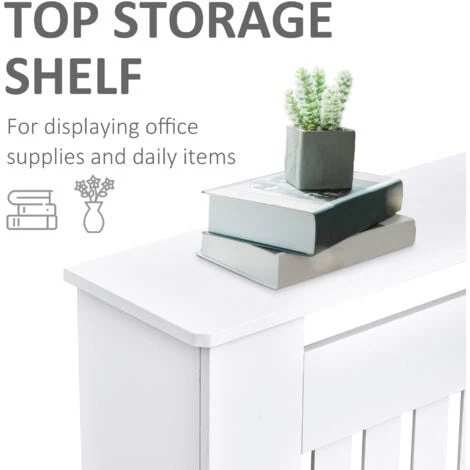 HOMCOM Radiator Cover Painted Slatted MDF Cabinet Lined Grill S/M/L M 7 HOMCOM Radiator Cover Painted Slatted MDF Cabinet Lined Grill S/M/L M - Image 5