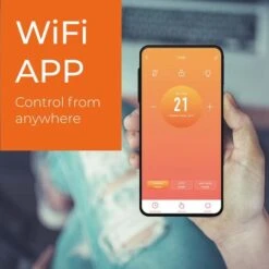 Caldo WiFi Electric Heater, Wall Mounted Energy Efficient Radiator With Thermostat And Timer, 500W -Heating Equipment 27555316 5