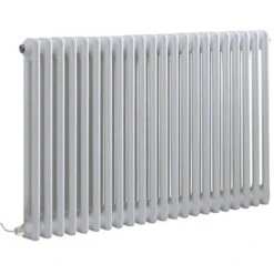 Milano Windsor - Traditional White 600mm X 1010mm Cast Iron Style Horizontal Double Column Electric Radiator - No Thermostat