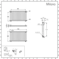 Milano Windsor - Traditional White 600mm X 1010mm Cast Iron Style Horizontal Double Column Electric Radiator - No Thermostat -Heating Equipment 27965874 3