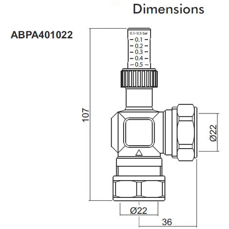 Intatec - 22mm Automatic Differential Bypass Valve ABPA401022 6 Intatec - 22mm Automatic Differential Bypass Valve ABPA401022 - Image 4