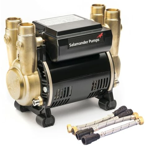 Salamander CTFORCE 20PT 2.0 Bar Brass Twin Impeller Shower Pump + Hoses + Mat 4 Salamander CTFORCE 20PT 2.0 Bar Brass Twin Impeller Shower Pump + Hoses + Mat - Image 2