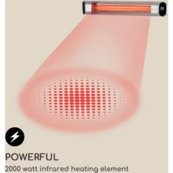 Blumfeldt Dark Wave Stand Infrared Radiant Heater 2000 W Gold-Coated Carbon Tube IP65 Aluminium -Heating Equipment 33503063 3