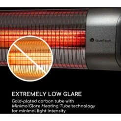 Blumfeldt Dark Wave Stand Infrared Radiant Heater 2000 W Gold-Coated Carbon Tube IP65 Aluminium -Heating Equipment 33503063 5