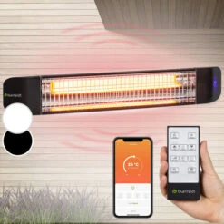 Blumfeldt Smartwave Infrared Heater 2400W WiFi App Control Black
