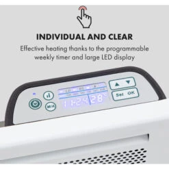 Klarstein Hot Spot Slimcurve Double Wave, Heater, 2000W, Weekly Timer, White -Heating Equipment 33503480 4