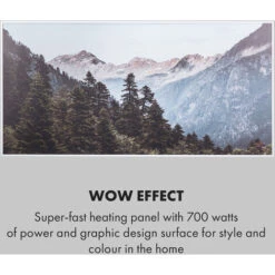 Klarstein Wonderwall Air Art Smart Infrared Heater 120x60cm 700W App Mountains -Heating Equipment 33503522 5