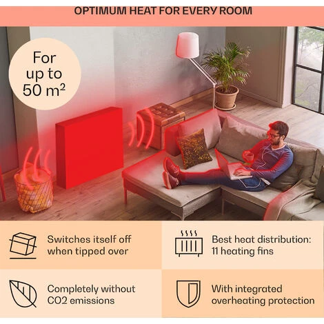 Klarstein Thermaxx Retroheat Oil Radiator 2500W Floor Rollers Green 7 Klarstein Thermaxx Retroheat Oil Radiator 2500W Floor Rollers Green - Image 5