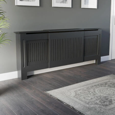 Radiator Cover Wall Cabinet Adjustable MDF Wood Anthracite Vertical Style Modern 4 Radiator Cover Wall Cabinet Adjustable MDF Wood Anthracite Vertical Style Modern - Image 2