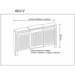 Radiator Cover Wall Cabinet Adjustable MDF Wood Anthracite Vertical Style Modern 7 Radiator Cover Wall Cabinet Adjustable MDF Wood Anthracite Vertical Style Modern -Heating Equipment 42269805 3