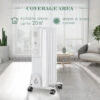 1500W 7 Fin Oil Filled Radiator Portable Electric Heater With Thermostat White -Heating Equipment 45857766 1