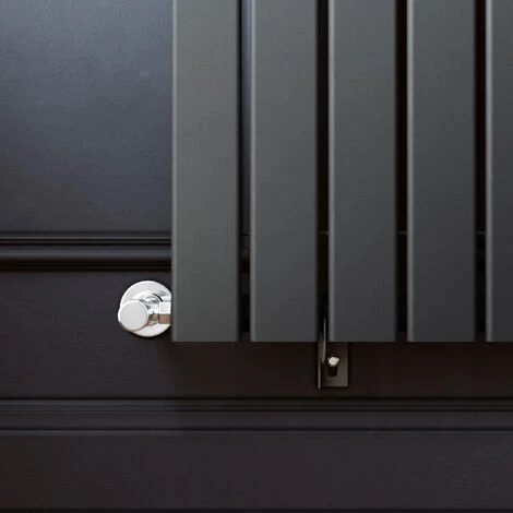 ELEGANT 600 X 1216 Mm Anthracite Radiator Column Double Flat Panel High Heat Output Radiator Heater + Chrome Thermostatic Radiator Valves 5 ELEGANT 600 X 1216 Mm Anthracite Radiator Column Double Flat Panel High Heat Output Radiator Heater + Chrome Thermostatic Radiator Valves - Image 3