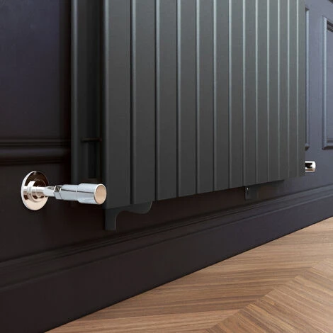 ELEGANT 600 X 1216 Mm Anthracite Radiator Column Double Flat Panel High Heat Output Radiator Heater + Chrome Thermostatic Radiator Valves 7 ELEGANT 600 X 1216 Mm Anthracite Radiator Column Double Flat Panel High Heat Output Radiator Heater + Chrome Thermostatic Radiator Valves - Image 5